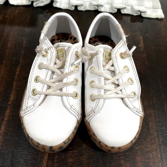 White Keds with Leopard soles - Picture 1 of 3